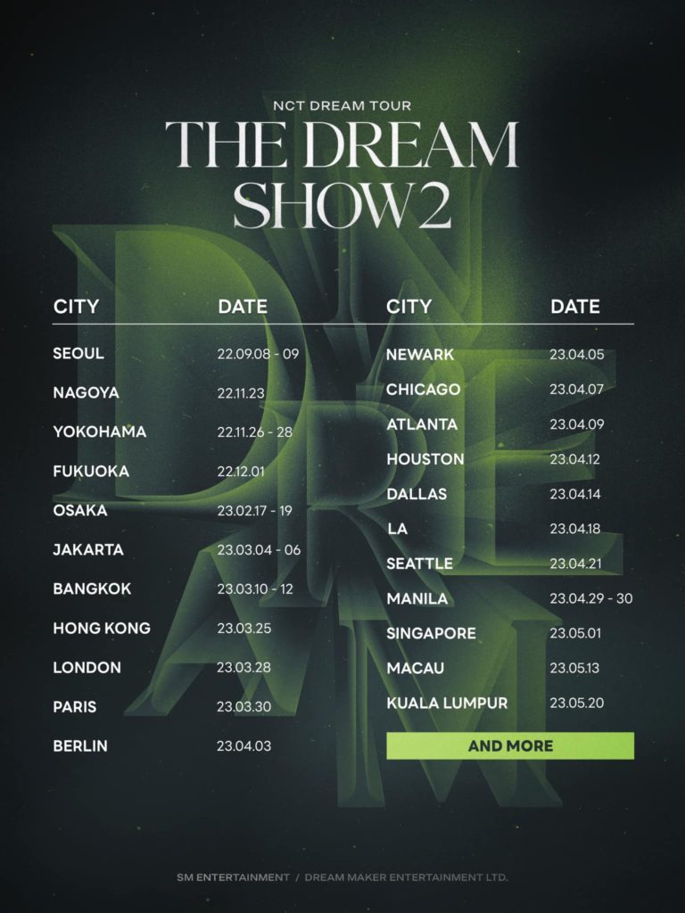 nct dream world tour 2023